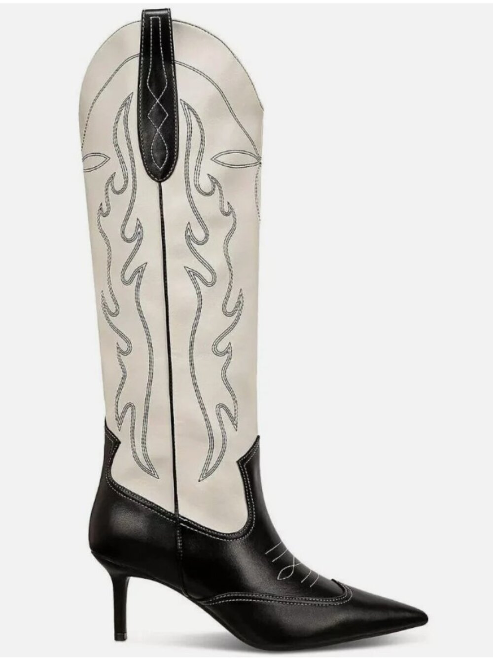 INC Womens Hayleigh Faux Leather Knee-High Boots | Black Bone SM | NEW WITH BOX